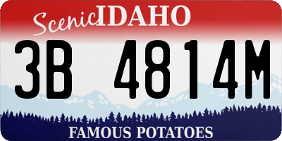 ID license plate 3B4814M