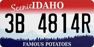 ID license plate 3B4814R