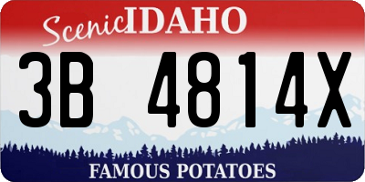 ID license plate 3B4814X