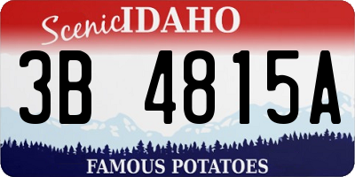 ID license plate 3B4815A