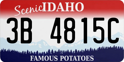 ID license plate 3B4815C
