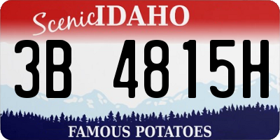 ID license plate 3B4815H