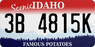 ID license plate 3B4815K