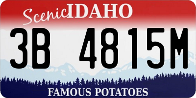 ID license plate 3B4815M