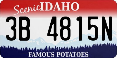 ID license plate 3B4815N