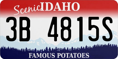 ID license plate 3B4815S