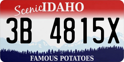 ID license plate 3B4815X