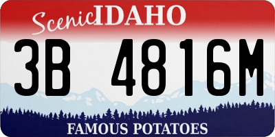 ID license plate 3B4816M