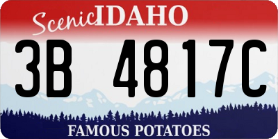 ID license plate 3B4817C