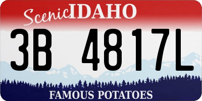 ID license plate 3B4817L