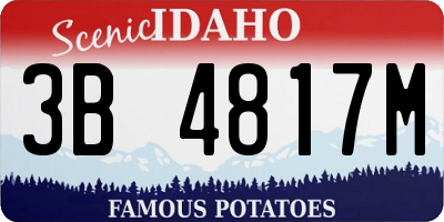 ID license plate 3B4817M