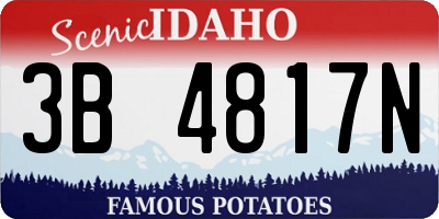 ID license plate 3B4817N