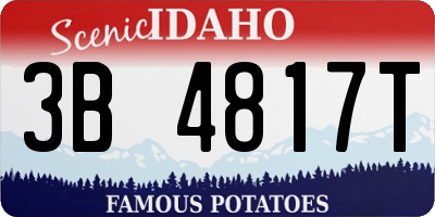 ID license plate 3B4817T