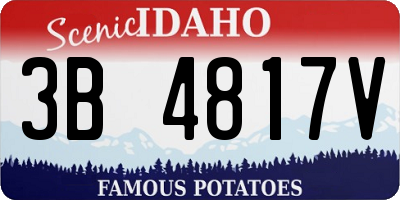 ID license plate 3B4817V
