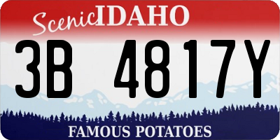ID license plate 3B4817Y