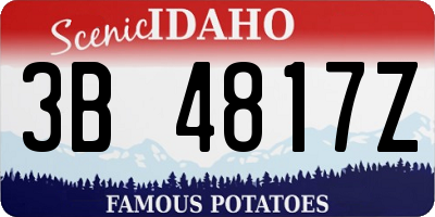 ID license plate 3B4817Z