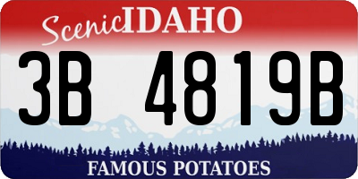 ID license plate 3B4819B