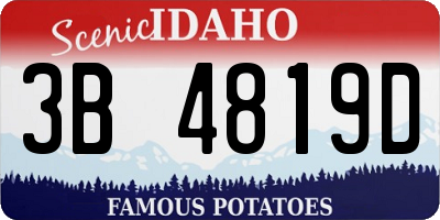 ID license plate 3B4819D