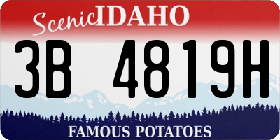 ID license plate 3B4819H