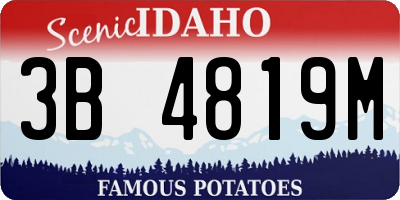 ID license plate 3B4819M