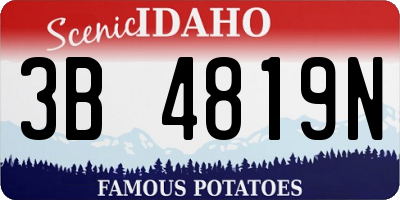 ID license plate 3B4819N