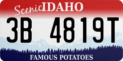 ID license plate 3B4819T