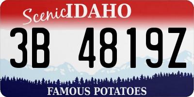 ID license plate 3B4819Z