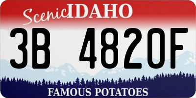 ID license plate 3B4820F