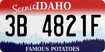 ID license plate 3B4821F