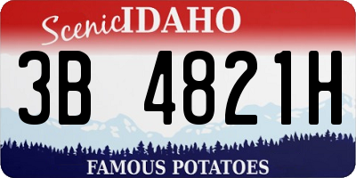 ID license plate 3B4821H