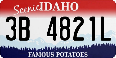 ID license plate 3B4821L