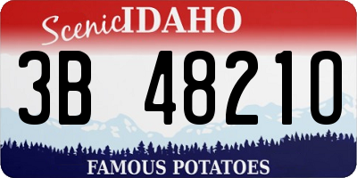 ID license plate 3B4821O