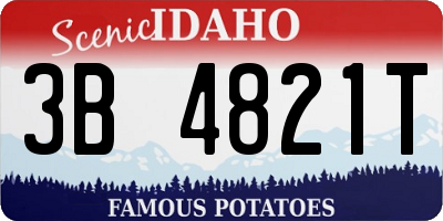 ID license plate 3B4821T