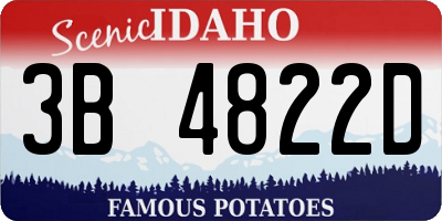 ID license plate 3B4822D