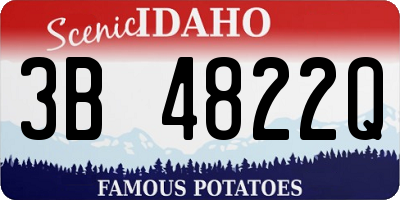 ID license plate 3B4822Q
