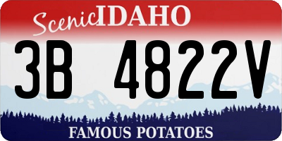 ID license plate 3B4822V