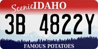 ID license plate 3B4822Y