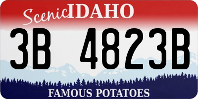 ID license plate 3B4823B