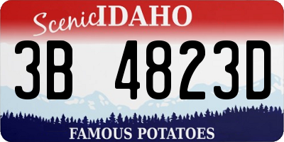 ID license plate 3B4823D