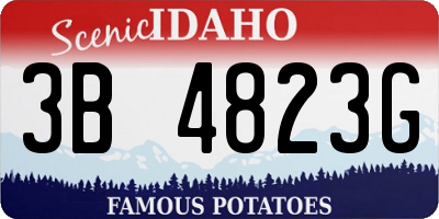 ID license plate 3B4823G