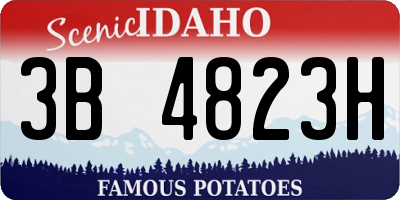 ID license plate 3B4823H