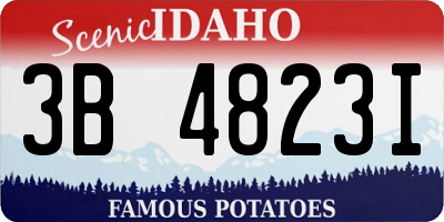 ID license plate 3B4823I