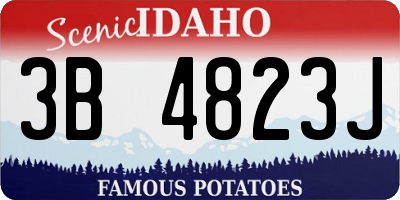 ID license plate 3B4823J