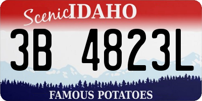 ID license plate 3B4823L