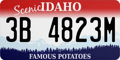 ID license plate 3B4823M