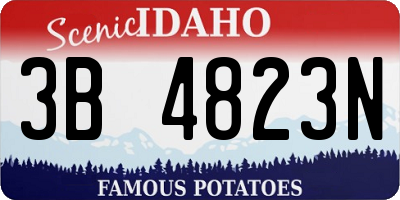 ID license plate 3B4823N