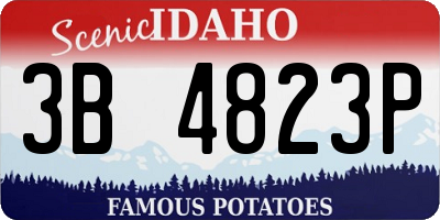 ID license plate 3B4823P