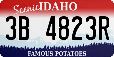 ID license plate 3B4823R