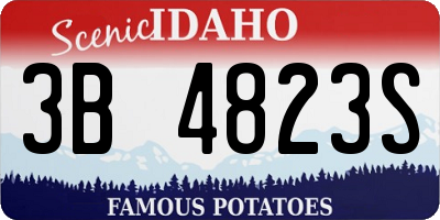 ID license plate 3B4823S