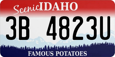ID license plate 3B4823U